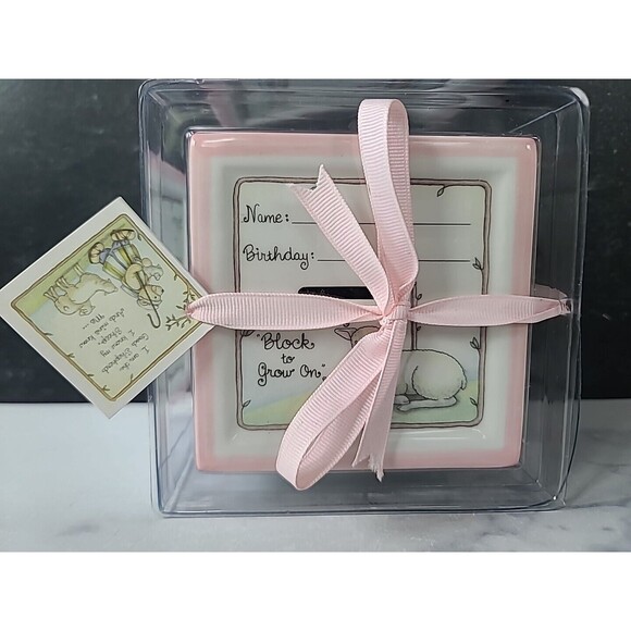 1998 " Christening Block To Grow On" Piggy Bank - Picture 2 of 10